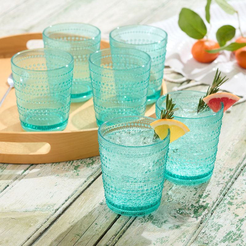 Ensemble de 6 verres à vin en acrylique 16 oz Santa Fe, Sarcelle, 16 oz