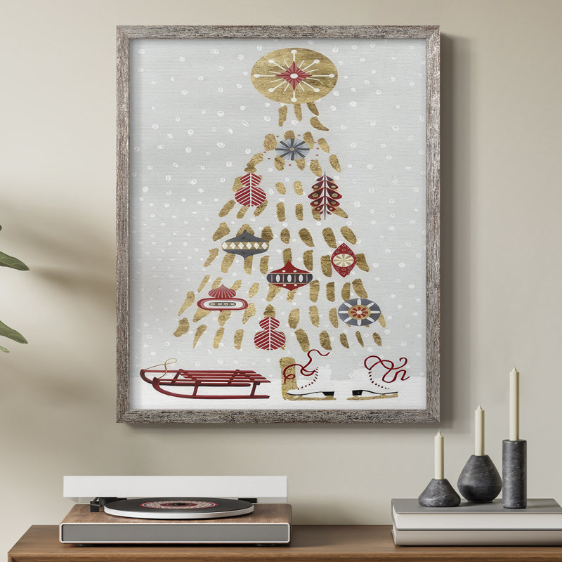 «Christmas Chalet Collection», reproduction encadrée B - Bois massif, H 15 po x l 12 po