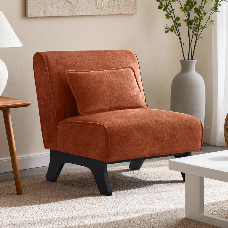 Upholstered Accent Chair, Orange
