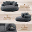 Pouf rond surdimensionné de 140 cm pour adultes, grand pouf-lit, revêtement en fausse fourrure, fauteuil de lecture confortable, fauteuil de sol rembourré pour salon, chambre et salle de jeux-1816065098