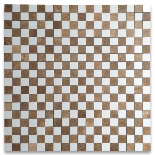 12" x 12" Marble Mosaic Sheet Subway Wall & Floor Tile
