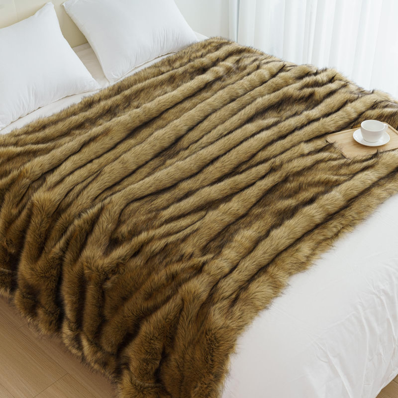 Asriel Throw Blanket, W130 x L150cm, Light Brown