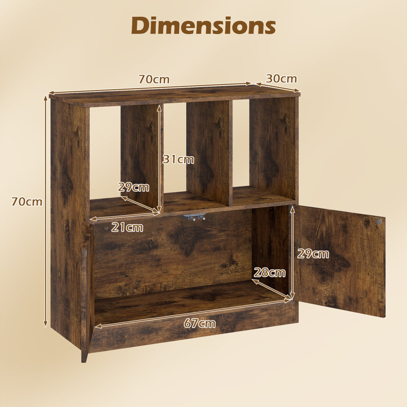 70cm H x 70cm W Book Cabinet Bookcase