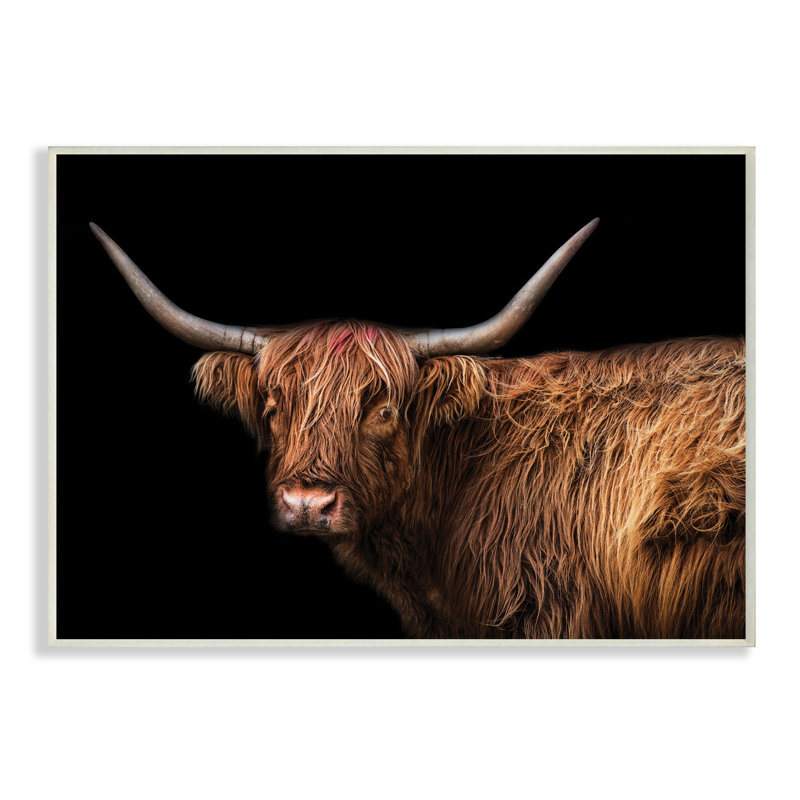 Bétail à poils longs de la ferme, Bois, H 10 po x l 15 po