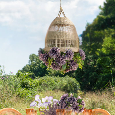 Leonora Rattan Garden Chandelier