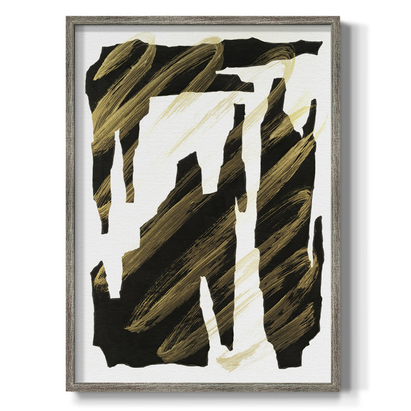 Onyx Obelisks IV Framed Print - Solid Wood, 21" H x 17" W