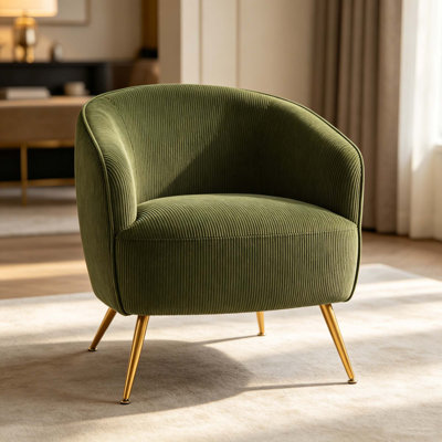 Fauteuil demi-tonneau Corduroy