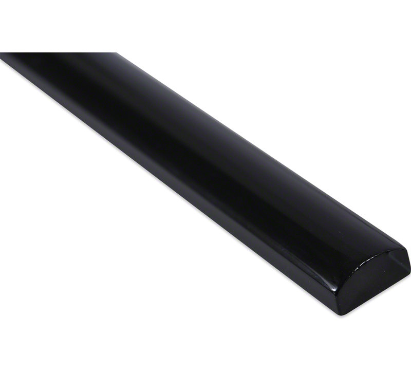 Black 1x12 Glass Pencil Liner Trim Wall Tile
