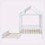 Lit double en bois avec lit gigogne simple-107132724
