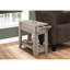 Table d'appoint en stratifié taupe foncé, idéale pour augmenter le rangement dans le salon et la chambre à coucher avec tiroir inférieur