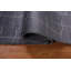 Tapis gris anthracite en soie noué à la main de conception unique 5 pi 8 po x 7 pi 7 po