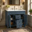 Meuble-lavabo moderne de 91 cm (36 po) avec lavabo, portes à fermeture douce et rangement dissimulé pour une organisation optimale.-305889750-305889745
