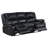 Tranisha 85.1'' W Faux Leather Reclining Sofa in Black