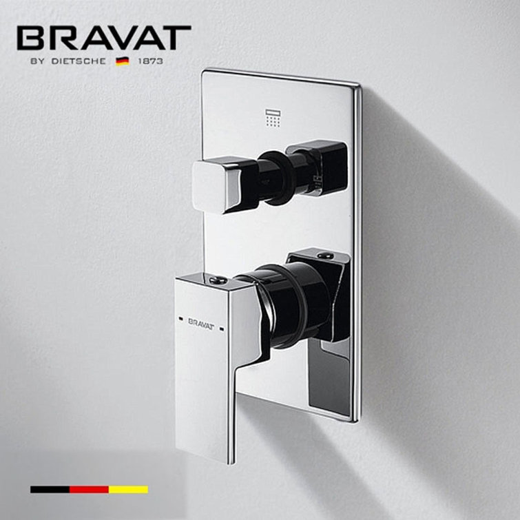 Bravat Amazing Style Square Chrome Dual Handle Faucet Modern Elegance with Superior Functionality