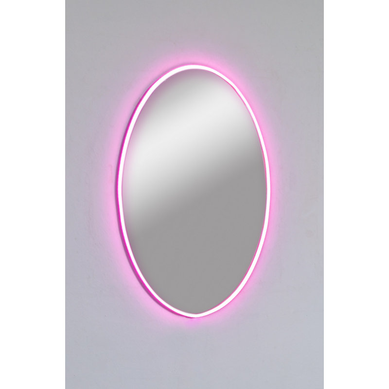 Miroir avec éclairage DEL, Rose