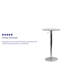 Round Adjustable Height Glass Table