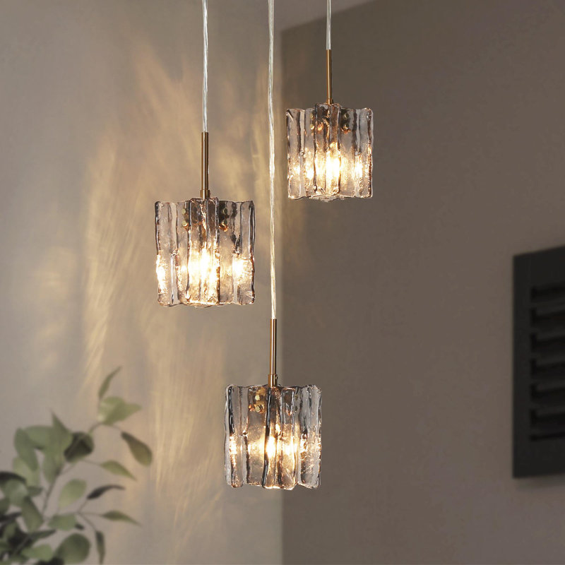 Luminaire suspendu linéaire à 3 lumières pour îlot de cuisine Quitman