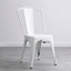 Chaise de salle à manger empilable à dossier en lattes de métal Isaul-602325883