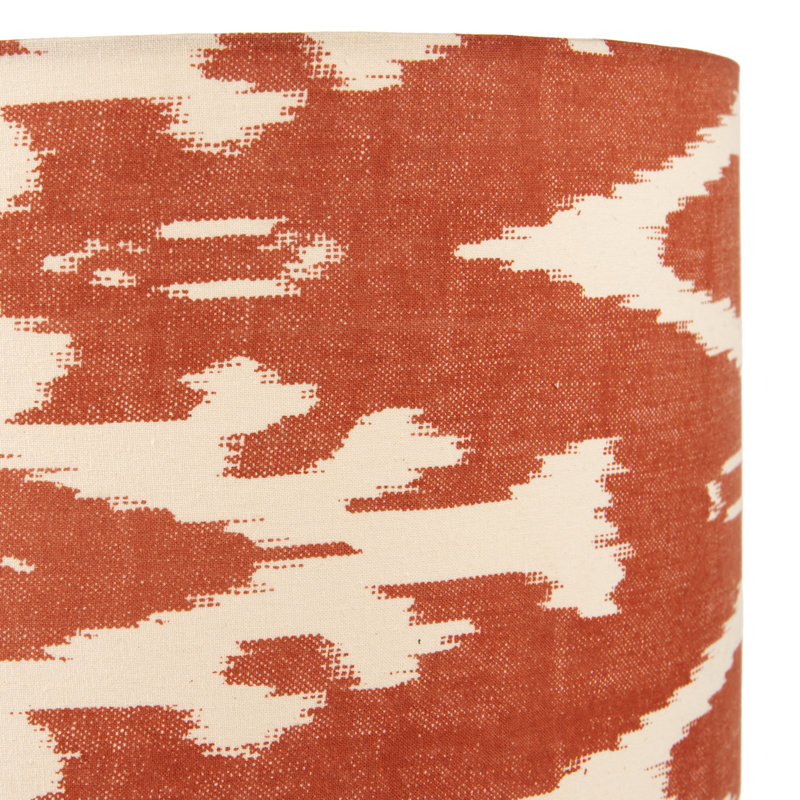 Cotton Drum Lamp Shade ( Uno ), 20cm H x 30cm W x  30cm D, Orange