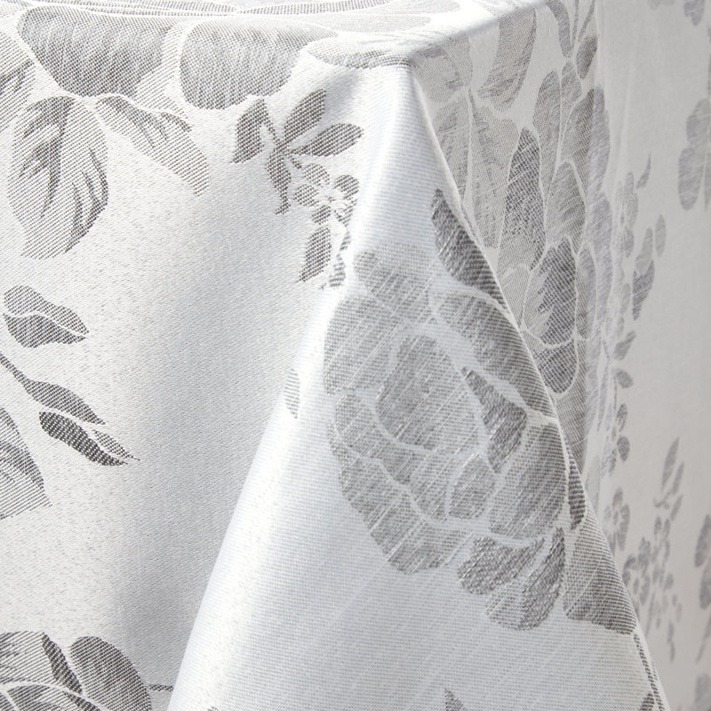 Ophelie Table Cloth, 127cm W x  178cm L, Silver