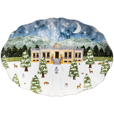 Costa Nova Oval Platter In Cloud White