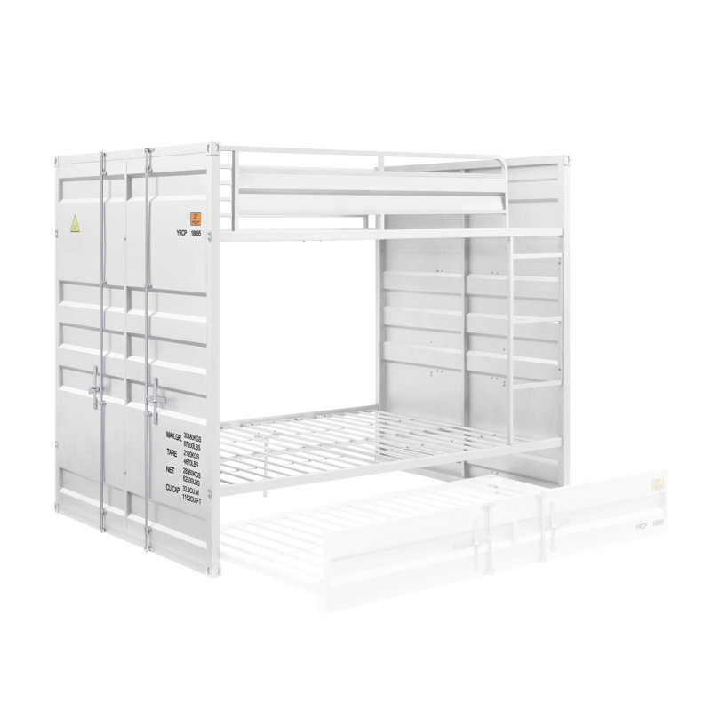 Structure de lit simple 65 po, Blanc