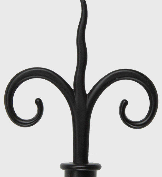 Tringle à rideaux simple Lysia, Noir, 48 po à 84 po
