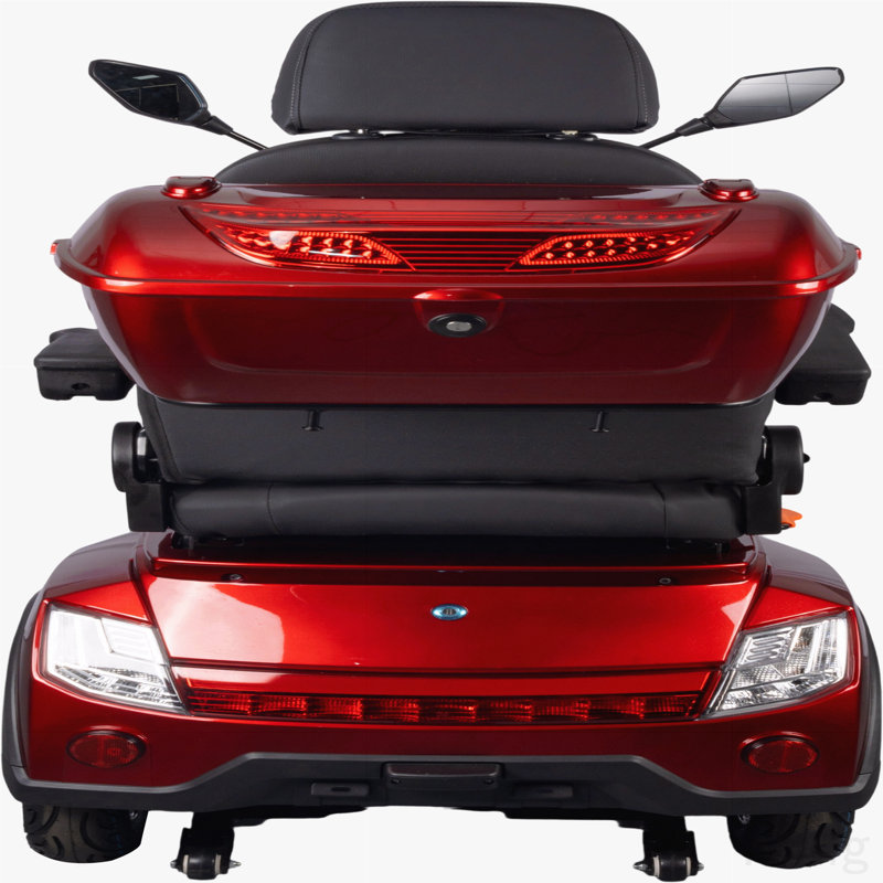 Scooters de mobilité robustes à 4 roues, couleur rouge