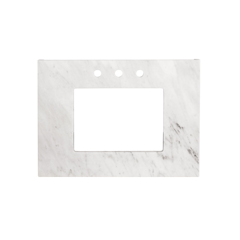 WideAppeal™ 30.56" Single Bathroom Vanity Top, Carrara White, Single Hole