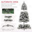 Arbre de Noël artificiel enneigé 6,5 pi avec 350 lumières claires, 1107 branches, support en métal et arbre de Noël articulé-77962090