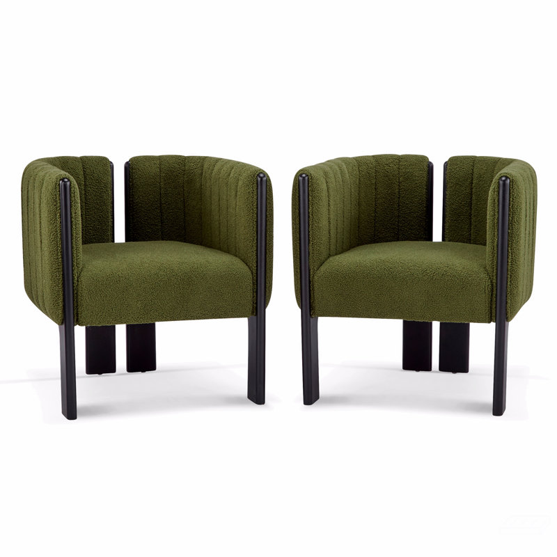 Ensemble de 2 chaises de salle à manger de style moderne avec structure en bois d'hévéa, Noir