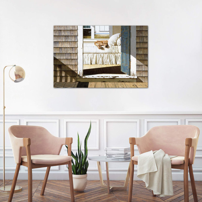 Beach House Dog by Zhen-Huan Lu - Wrapped Canvas Painting, Wrapped Canvas, 30.48 cm H x 45.72 cm W
