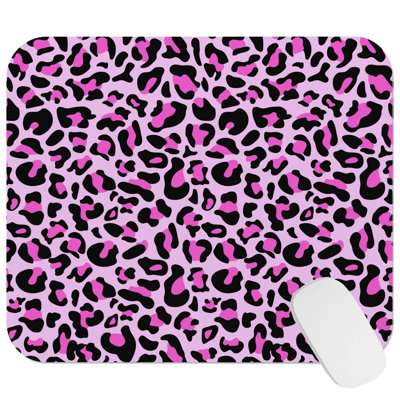 Animals Leopard Print XVI Modern Gaming Cute Office Laptop Desk Pad Gift Mat Square Rectangle Non-Slip Mousepad