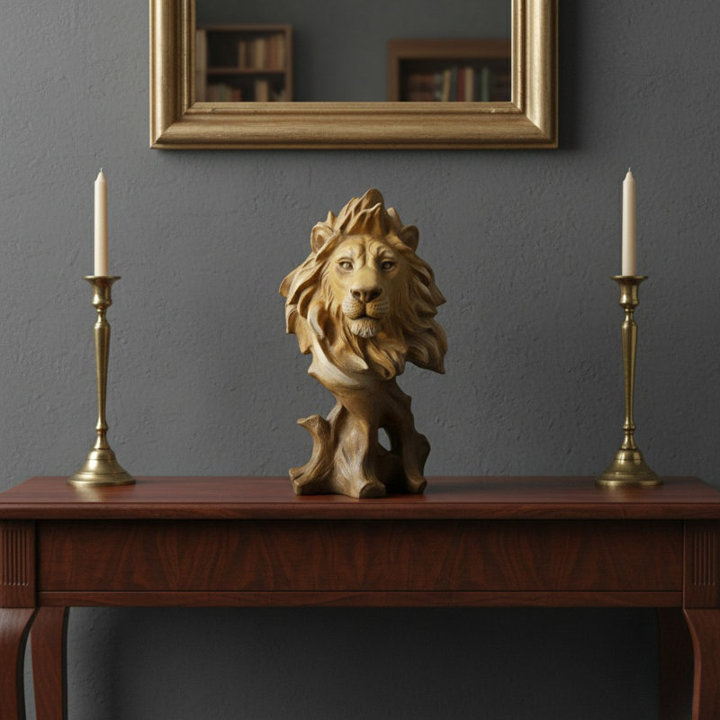House of Avana Majestic Lion Head Statue