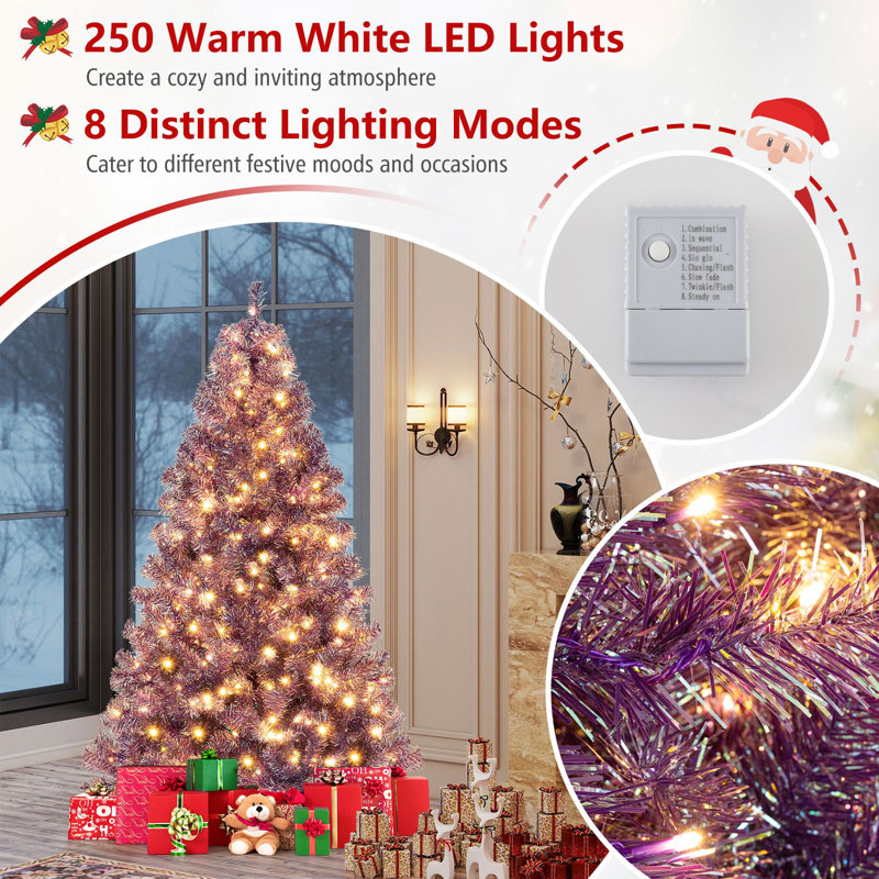 5.91' H Artificial Christmas Tree, Purple
