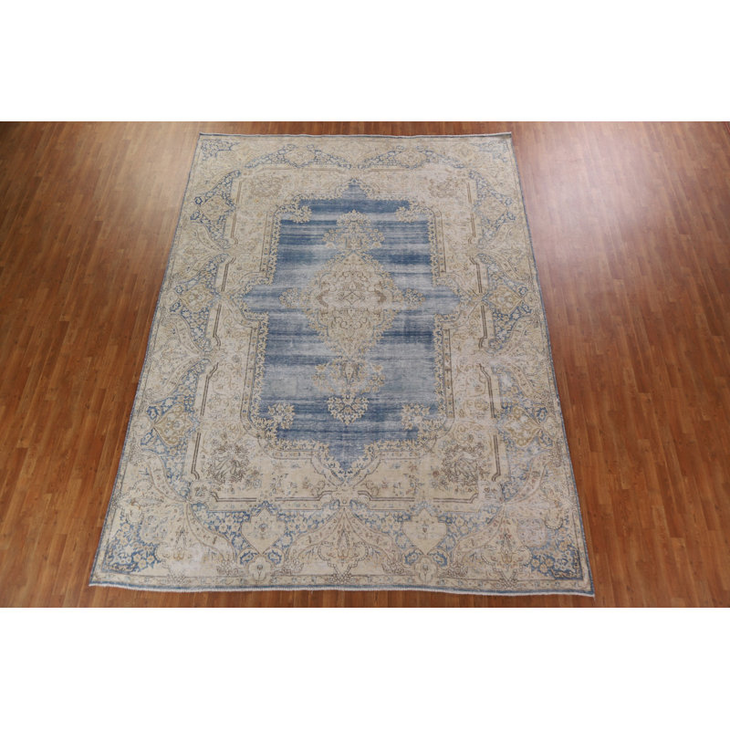 One-of-a-Kind 9'8" X 12'11" 1950s Wool Area Rug in