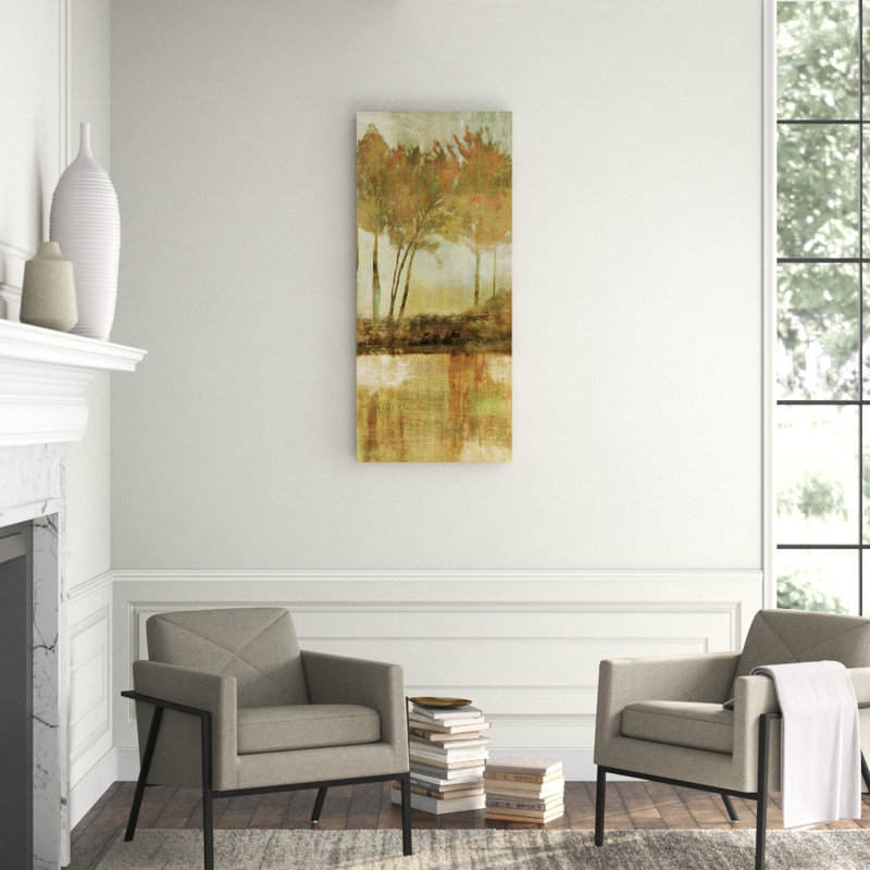 Meadows In The Fall II Print by Sofia Fox, 68" H x 30" W x 1.5" D, Image Brush Gel