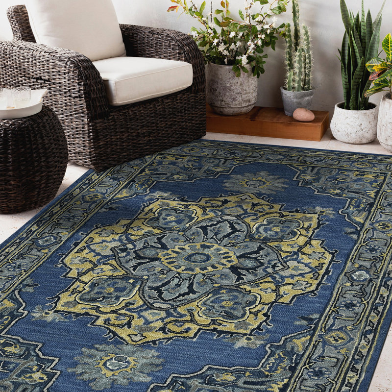 Shidler Wool Geometric Indoor Rug, Rectangle 5' x 8'