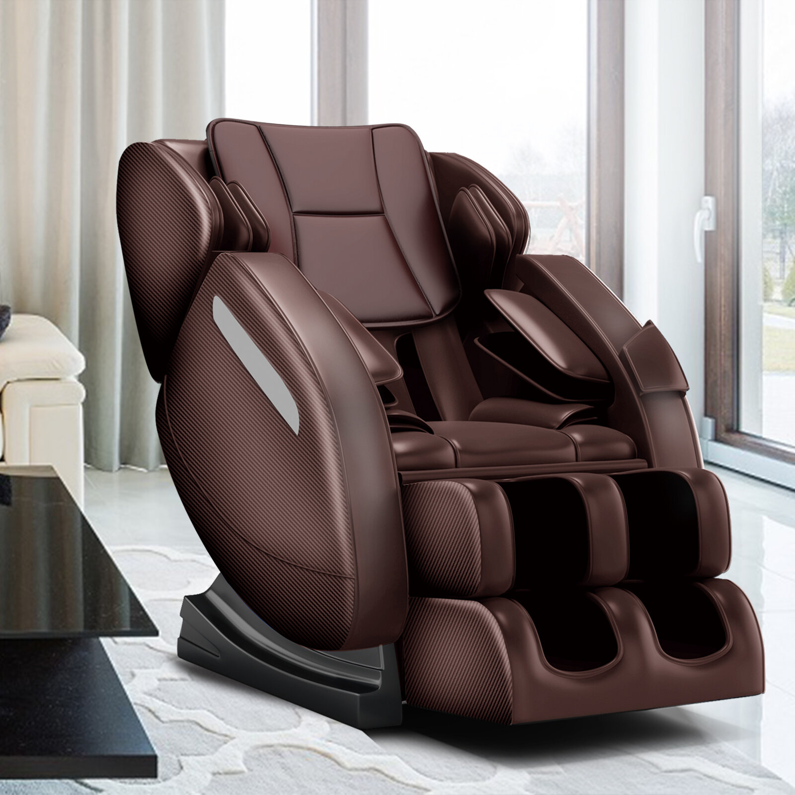median Trivial det er alt Latitude Run® Vegan Leather Heated Massage Chair & Reviews | Wayfair