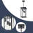 Modern Industrial Black Outdoor Pendant Light With Seeded Glass Panels, 3-Light Exterior Hanging Lantern With Adjustable Chain For Porch, Patio, Entryway And Gazebo, Weather-Resistant Farmhouse Ceiling Lighting Fixture In Matte Black Finish-1015652311-1015652308-1015652309