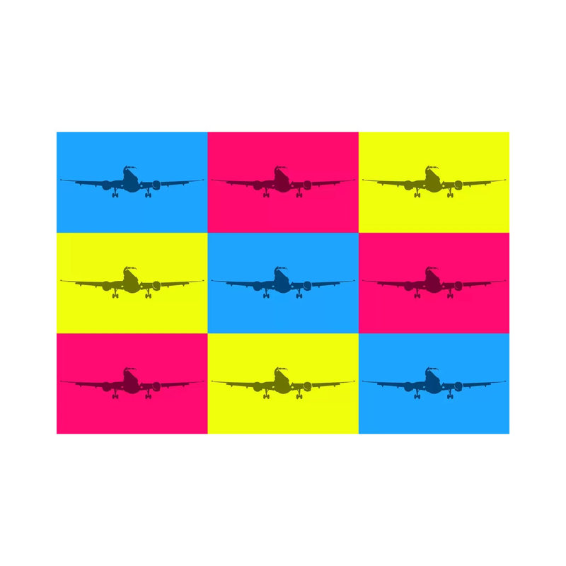 Fly With A Colour by 08 Left - Wrapped Canvas Print, 20.32cm H x 30.48cm W x 1.91cm D