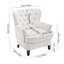 Acevedo Upholstered Linen Wingback Chair-1135647418