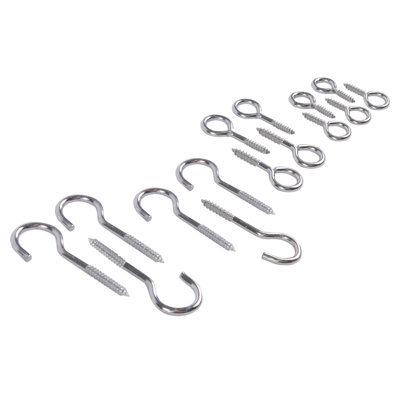 Marlow Home Co. Galvanised Iron Screw Hooks - 4 Sizes