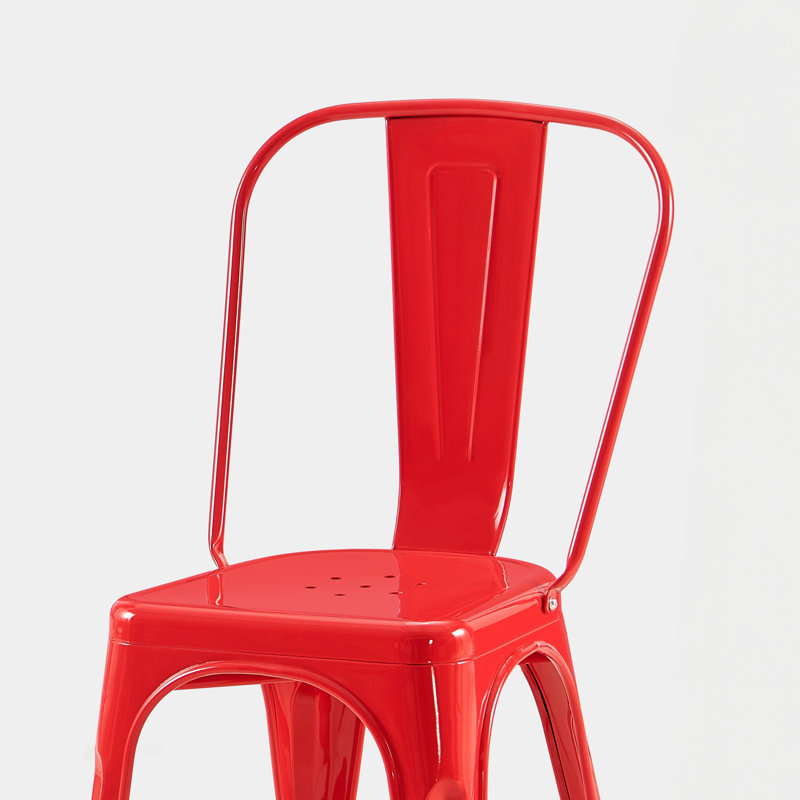 Chaises de salle à manger en métal ultrabrillantes pour l'intérieur et l'extérieur