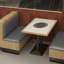 Banc rembourré en similicuir