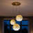 Triple-tier Gradient Glass Pendant Light - Adjustable Length / E26 Base / Wall Switch Control