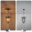 Luminaire suspendu 5 lumières avec lumière noire-911843920