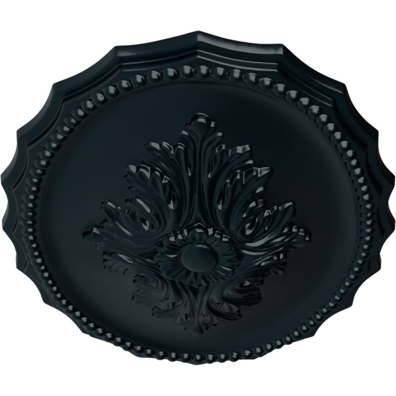 Médaillon de plafond Endurathane Oxford, l 16 7/8 po x H 11 3/4 po x P 1 1/2 po, finition d'ombre peinte à la main, Belladone