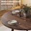 Ensemble de table de salle à manger moderne 5 pièces avec 4 chaises rembourrées, plateau de table effet bois industriel et base en métal robuste, ensemble de salle à manger compact pour petits espaces, appartement, coin-repas-842490437-842490442