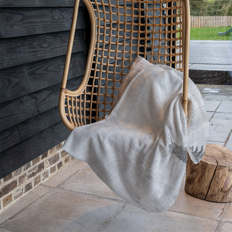 Pollitt Quilted Throw Blanket, Grey